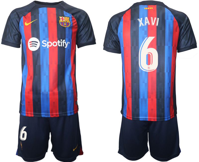 Men 2022-2023 Club Barcelona home blue #6 Soccer Jersey->barcelona jersey->Soccer Club Jersey